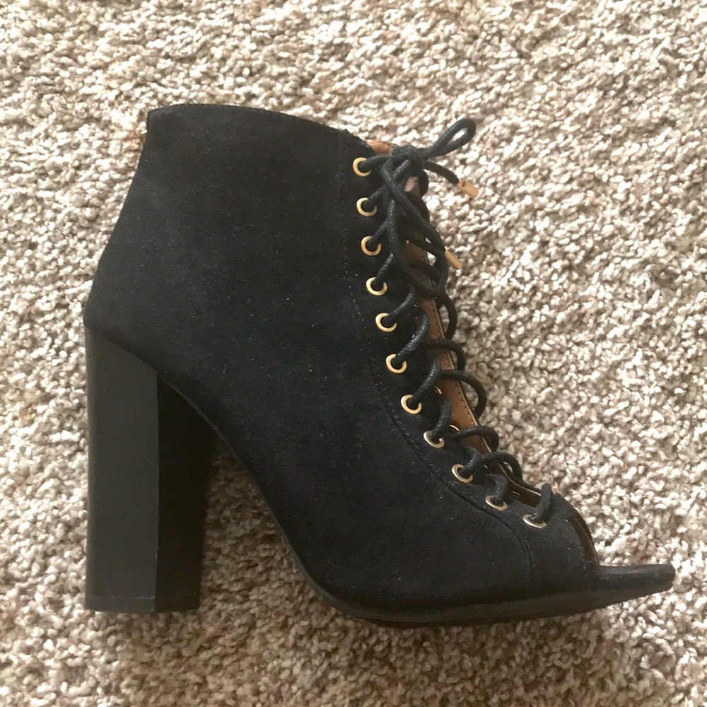Black Booties with gold details